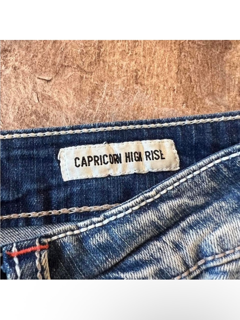 Daytrip Distressed Denim Short with Colorful Patch 25 - Picture 3 of 8